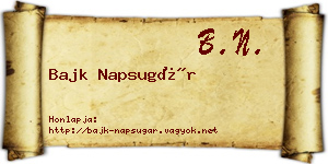 Bajk Napsugár névjegykártya